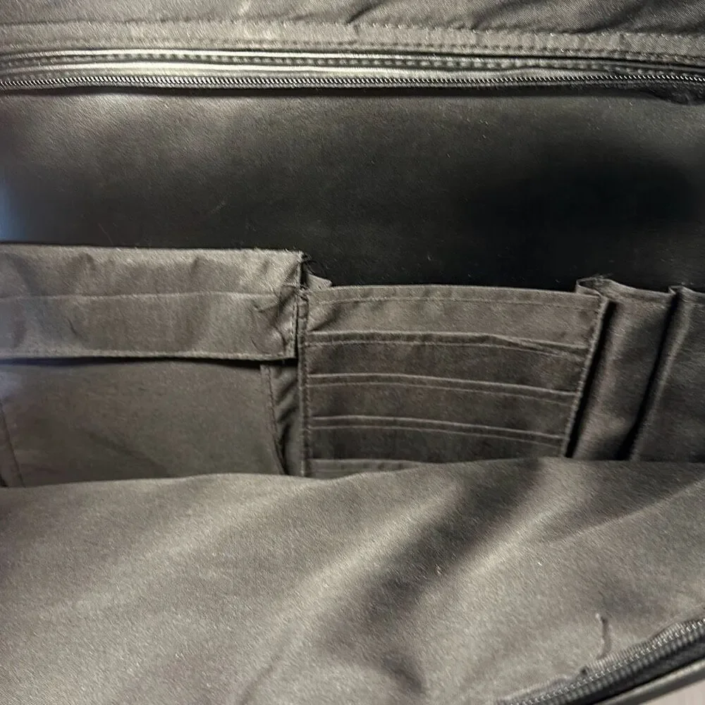 Leeds Backpack Leather Laptop travel bag Brief‎ Case black Style 9100-99